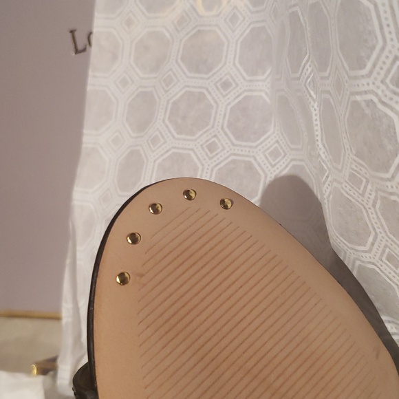 Louise et Cie New KATY Heel Sandals Leather Strappy Stilettos Back Zip BLACK NIB - Picture 8 of 16